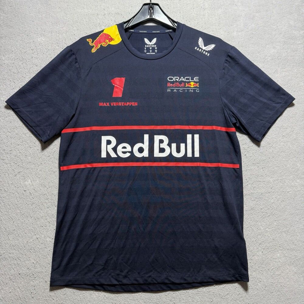 Castore Red Bull Racing F1 Max Verstappen Team T-Shirt Navy Men’s Medium